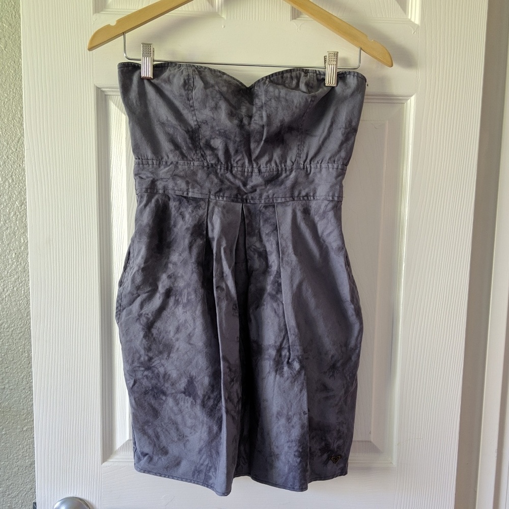 Roxy Tie-dye Sweetheart Strapless Dress Pockets!